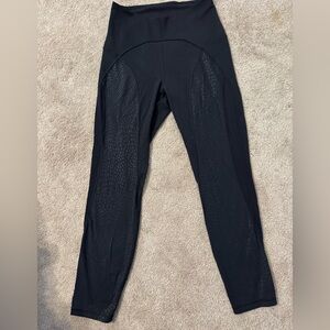 👖Lululemon Black Mesh Panel Leggings size 8 women’s 3/4 length